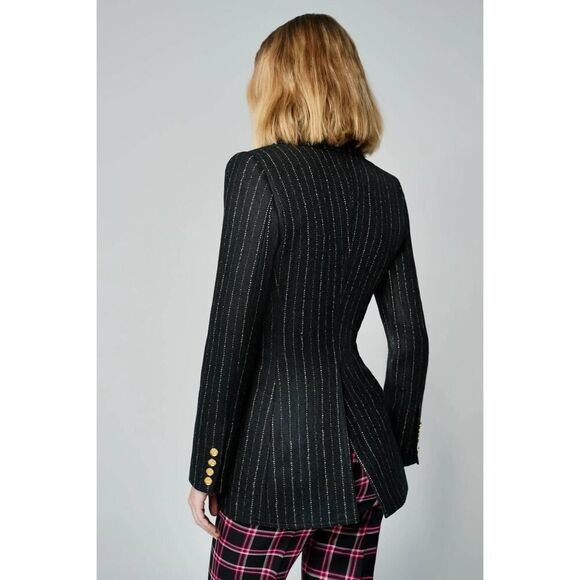 smythe birkin blazer black pinstripe US0 - Picture 2 of 8